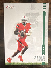 SAGE 2025 Sage Low Series Rookie Cam Ward #1 Miami Hurricanes NCAA Card