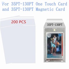 200PCS Resealable Team Bags for One Touch Card Holders 35PT-130PT, Fit Sleeves f