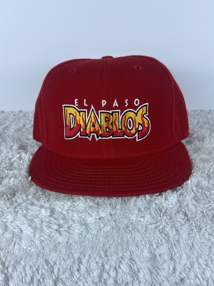 Vintage 90’s El Paso Diablos New Era Fitted Baseball Hat Cap Size 7 1/8 NWOT
