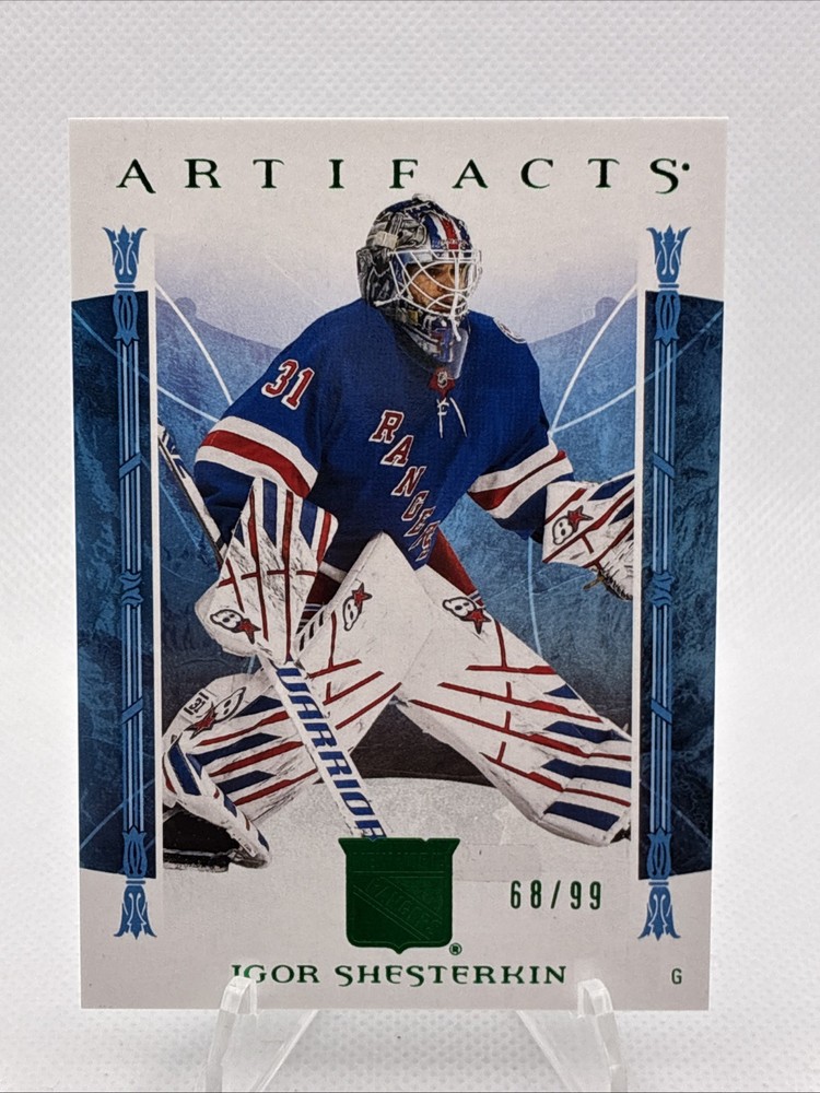 2022-23 Upper Deck Artifacts – Goalies Igor Shesterkin #136 Emerald /99