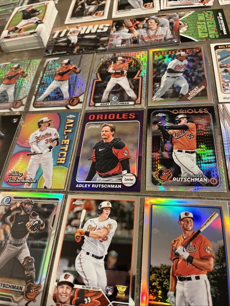 🔥⬛️Adley Rutschman🟧🔥2022 Rookie 100X Card Lot Topps Bowman Refractors Mojo