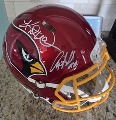 KURT WARNER/ANQUAN BOLDIN Signed AZ Cardinals AUTHENTIC HELMET Beckett Holo 🔥