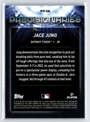 2025 Topps Pristine – Precisionaries Jace Jung (RC) Purple Refractor /99 Detroit