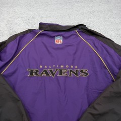 Baltimore Ravens Jacket Mens XL Black NFL Football Full Zip Pockets Reebok VTG