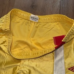 Vintage Sheffield United Umbro Jersey Shorts 1980s Soccer RARE Shiny Glanz 34 in
