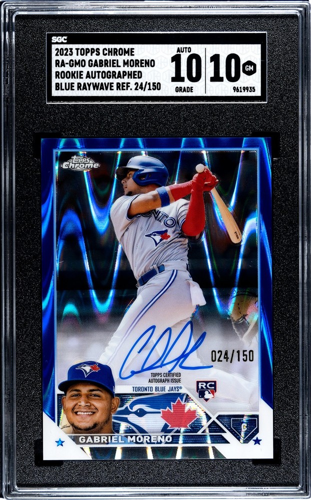 2023 Topps Chrome – Rookie Autographs Blue RayWave Refractor #RA-GMO Gabriel…