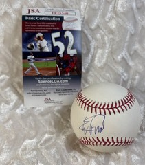 Wander Franco Autographed Baseball JSA COA Tampa Bay Rays