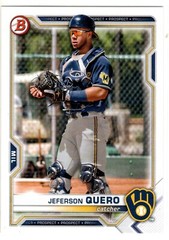 Jeferson Quero Milwaukee Brewers 2021 Bowman Draft