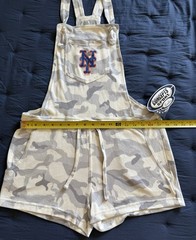 New York Mets Concepts Sport Gray Camo Romper Overalls-women’s small -New-MLB