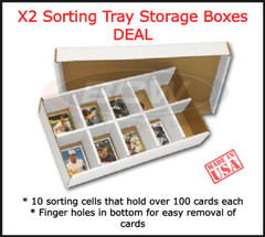 X2 NEW BCW Sorting Tray Storage Boxes For Trading/Gaming Cards Collections DEAL