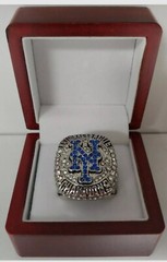 David Wright – 2015 New York Mets NL Pennant Ring With Wooden Display Box