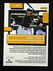 Oneil Cruz Rated Rookie RC 2022 Donruss Optic Baseball Red Prizm /60 #80