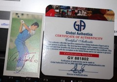 Nick Faldo The Dormy Collection Autographed Golf Sports Trading Card with COA