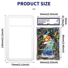 Empty Graded Card Slab Case – Snap Fit Holder for Pokémon, TCG, etc – Clear