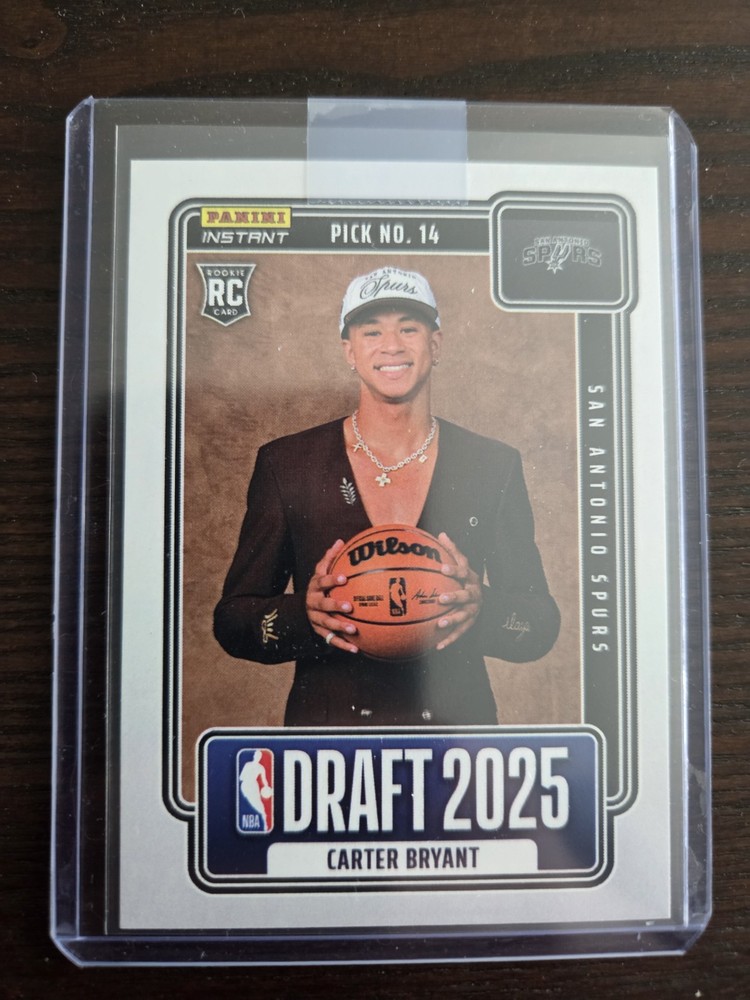 Carter Bryant 2025-26 Panini Instant #14 NBA Draft Night Rookie Card RC QTY