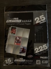 Ultra Pro Platinum Series Hologram 9 Pocket Pages Trading Card, 25 Pgs, 225 Card