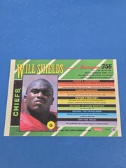 1993 Bowman RC #356 Will Shields Kansas City Chiefs FOOTBALL Card 1M