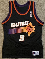 VTG Champion Phoenix Suns Dan Majerle #9 Men’s 40 Black Jersey Sunburst 90’s NBA