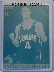 1/1 CHAUNCEY BILLUPS ROOKIE 1997 SCORE BOARD PRINTING PLATE BOSTON CELTICS RC