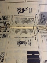 1973-74 AHL HOCKEY BOSTON BRAVES VS BALTIMORE CLIPPERS W/ DENIS DEJORDY NM