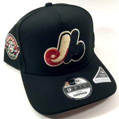 New Era Montreal Expos Exclusive Black Cream 9FIFTY A-Frame Snapback Hat Cap