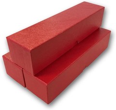 LOT OF 3 – SINGLE ROW 2×2 STORAGE BOXES For Coins in Plastic, Vinyl, red