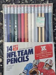 Vintage 70’s NFL Faber Castell Football Pencil Set NFC All 14 Teams NIP No. 2