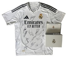 MULTI SIGNED Rare Real Madrid 2024/25 FULL SQUAD Home Jersey CLUB COA & BOX