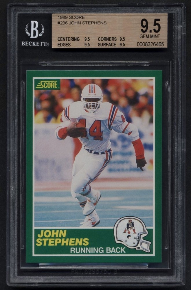 1989 SCORE RC #236 JOHN STEPHENS BGS 9.5 (QUAD 9.5) GEM ROOKIE #8326465