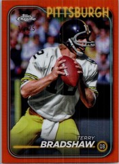 2024 Topps Chrome #161 Terry Bradshaw Orange Refractor #/25