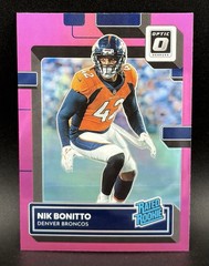 2022 Donruss Optic Football Nick Bonitto Rated Rookie Pink Holo Prizm RC