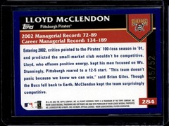 2003 TOPPS BLACK FOIL BORDER PARALLEL #284 LLOYD MCCLENDON PIRATES RARE SP #/52
