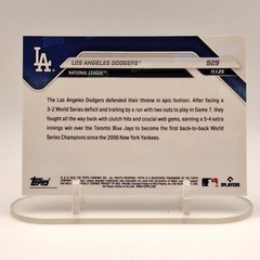 2025 Topps NOW Los Angeles Dodgers #929 First Back-to-Back World Series Champion