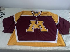 Minnesota Golden Gophers Easton Hockey Jersey Men Xxl Clean Maroon Wcha Ccha Mic
