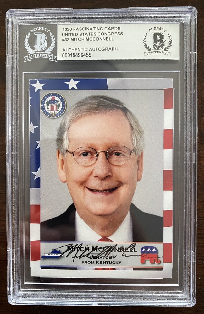 Mitch McConnell Auto Signed Fascinating Cards 2020 US Congress #33 Autograph