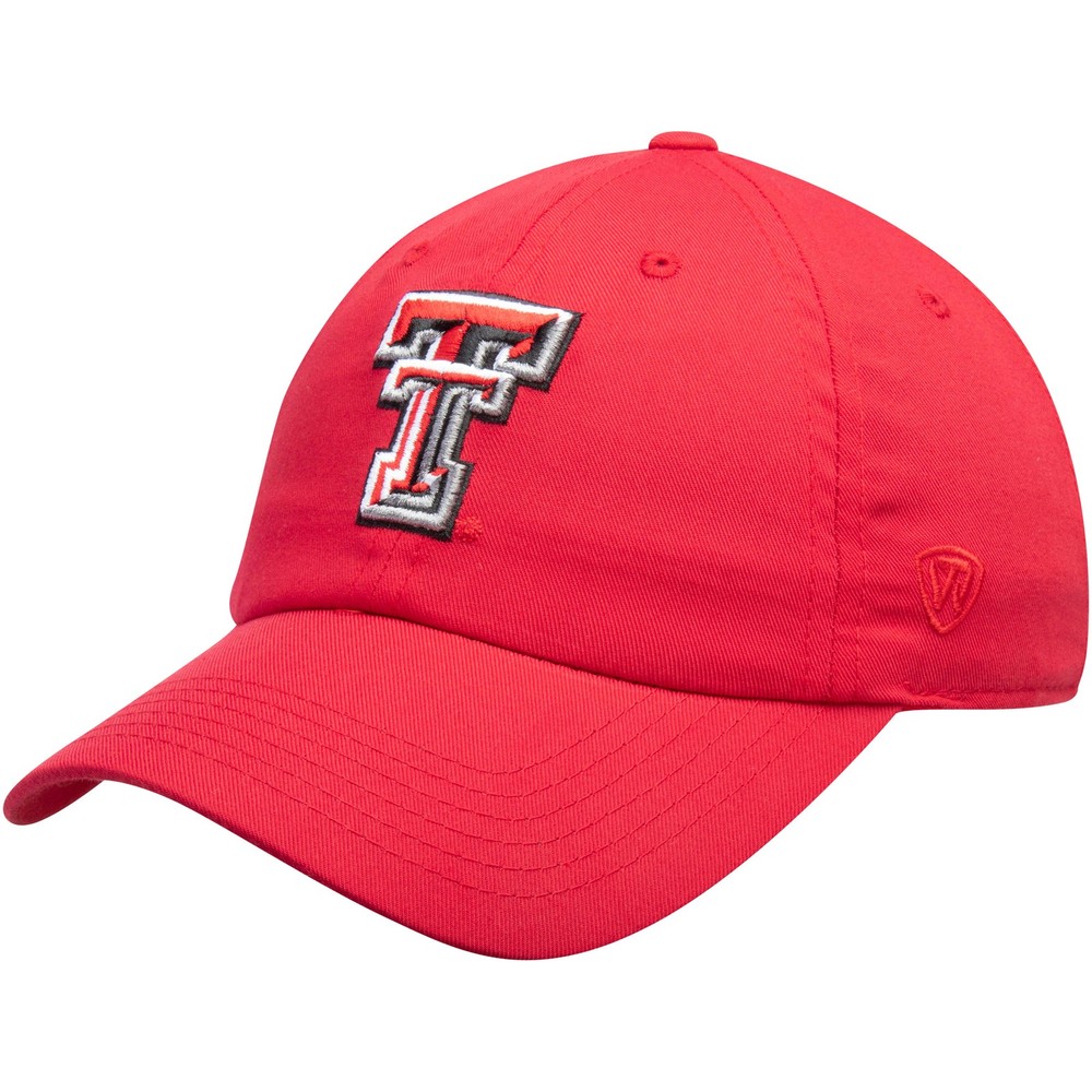 Men’s Top of the World Red Texas Tech Red Raiders Primary Logo Staple Adjustable