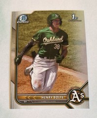 Henry Bolte 2022 Bowman Draft 1st #BDC-121 Chrome Refractor Athletics