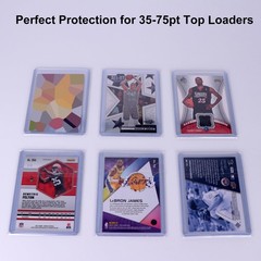 Rieton Top Loader Sleeves – Resealable Team Bags for 35-75PT Clear