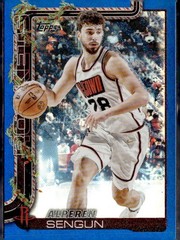 2025-26 Topps Holiday #H145 Alperen Sengun Light Blue and White Glitter Holiday