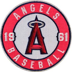 Los Angeles Angels Of Anaheim 1961 Round Sleeve Jersey Logo Patch Baseball MLB