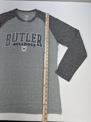 Butler Bulldogs Concepts Sports 2 Button Raglan Long Sleeve Pullover Men L Gray
