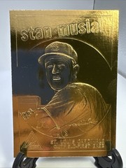1996 TOPPS STAN MUSIAL #150 GENIUNE 22 K GOLD FOIL CARD Kt Karat