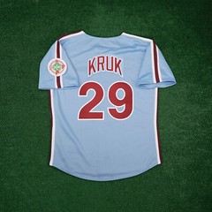 John Kruk 1984 Philadelphia Phillies Cooperstown Men’s Blue Away Jersey