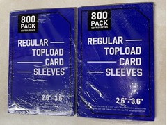 1600ct Soft Toploaders Clear 2.6 x 3.6 Sleeves for Trading Cards- 2 packs of 800