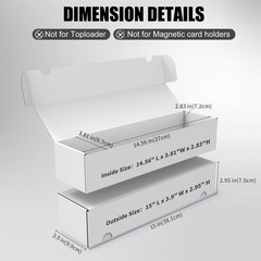 White Corrugated Cardboard Collectible Trading Card Storage Box 1100 Count 6PK