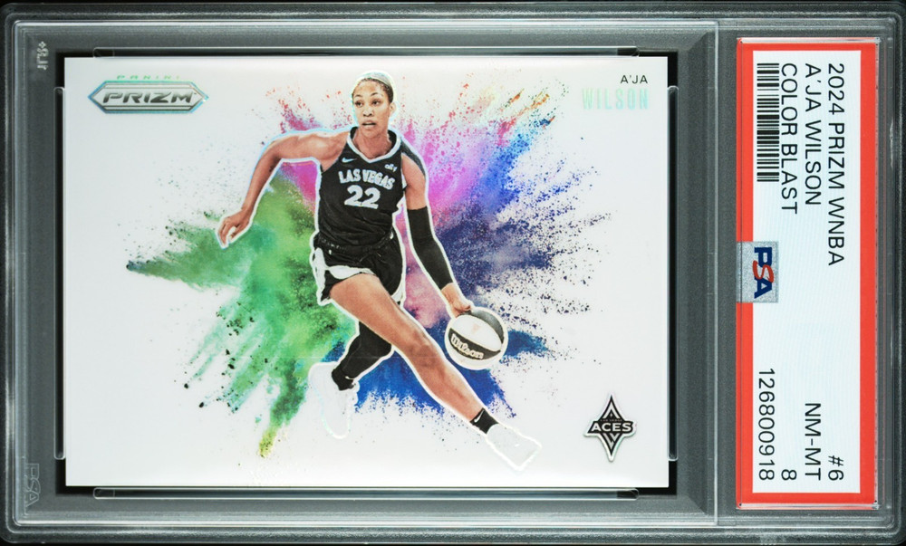 2024 Panini Prizm WNBA A’ja Wilson Color Blast SSP Case Hit Las Vegas Aces