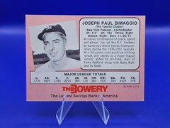 JOE DIMAGGIO 1972 The Bowery Bank PROMO ~ NEW YORK YANKEES ~ HOF Yankee Clipper