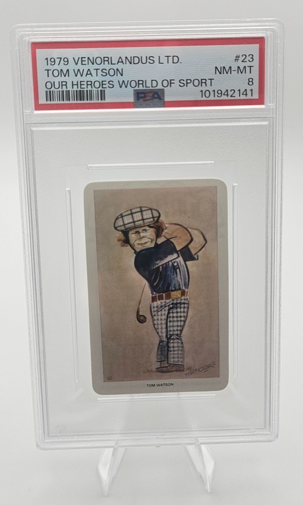1979 Venorlandus Ltd Our Heroes World Of Sport Golf #23 Tom Watson PSA 8