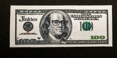 NEW Nerdwax Jinkies FAKE $100 bill Microfiber Eyeglass Lens Cleaning Cloth