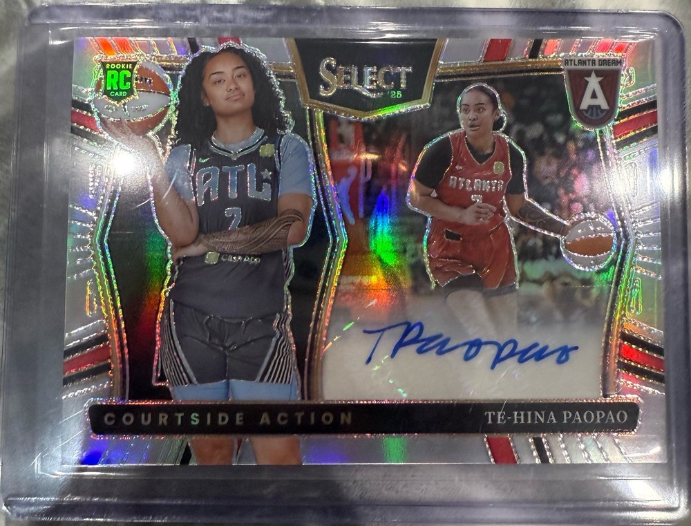 TE-HINA PAOPAO 2025-26 SELECT WNBA ROOKIE COURTSIDE ACTION AUTO SILVER